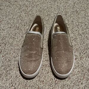 Michael Kors Gold Glitter Slip On Sneakers